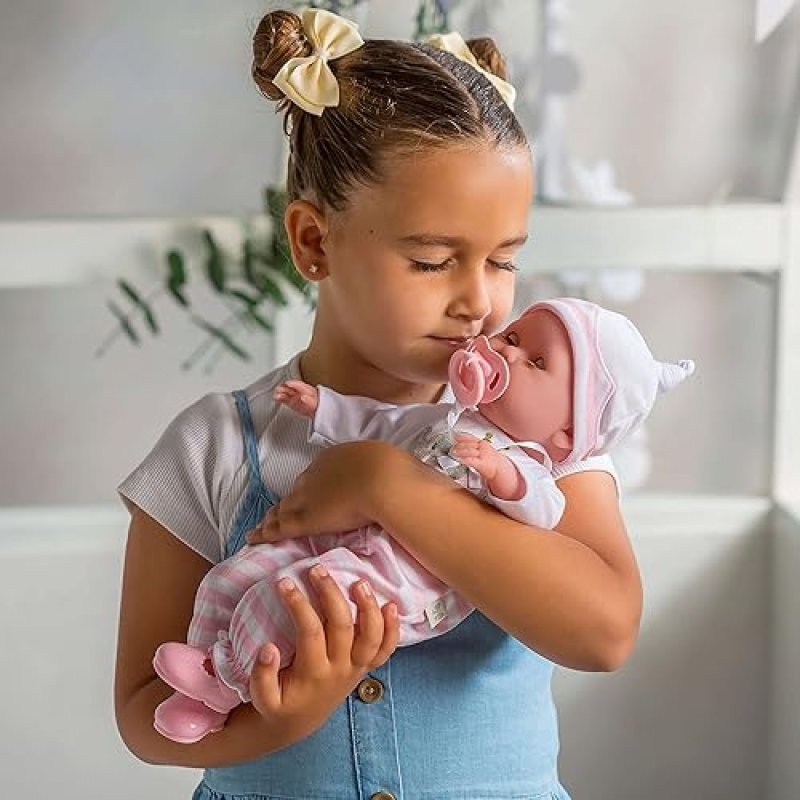 JC TOYS "15-INCH SOFT BODY BABY DOLL WITH OPEN/CLOSE EYES & ACCESSORIES  BERENGUER BOUTIQUE | PINK | AGES 2+"