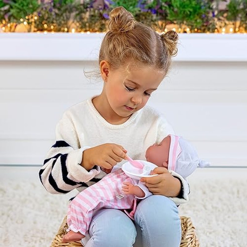 JC TOYS "15-INCH SOFT BODY BABY DOLL WITH OPEN/CLOSE EYES & ACCESSORIES  BERENGUER BOUTIQUE | PINK | AGES 2+"
