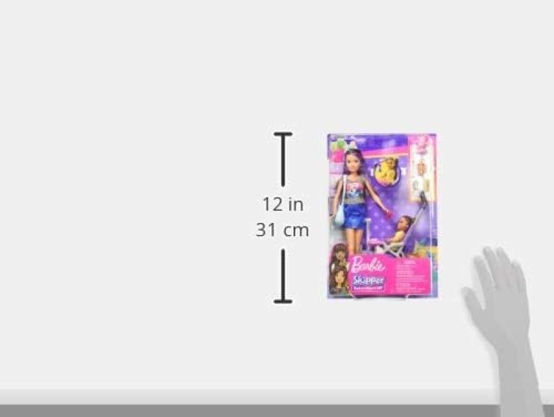 BARBIE SKIPPER BABYSITTERS INC 2 DOLLS SET WITH BRUNETTE SKIPPER, SMALL DOLL & STROLLER