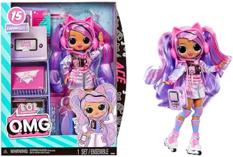 LOL SURPRISE OMG ACE FASHION DOLL - 15 GAMING-THEMED SURPRISES & ACCESSORIES - IDEAL GIFT FOR KIDS 4+