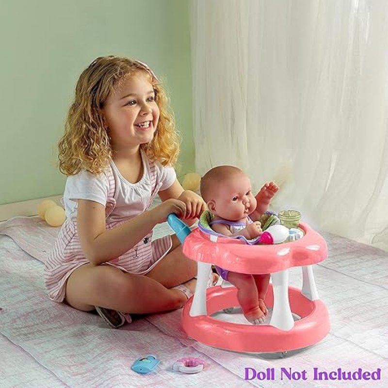 JC TOYS BABY DOLL WALKER GIFT SET FOR 17" DOLLS | CLOTH SEAT & PLAY ACCESSORIES | AGES 2+