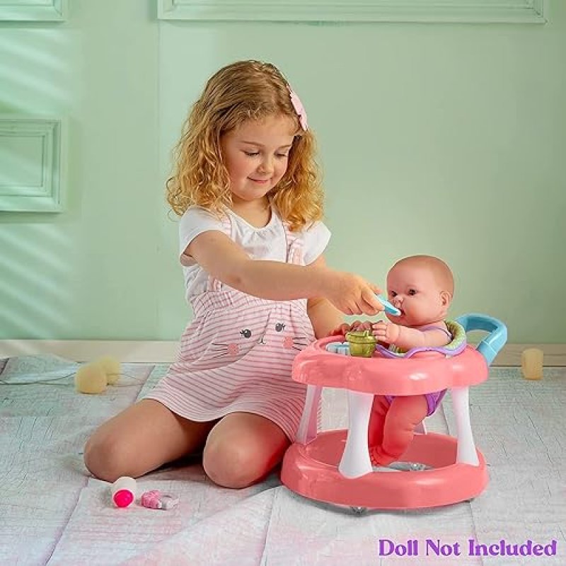 JC TOYS BABY DOLL WALKER GIFT SET FOR 17" DOLLS | CLOTH SEAT & PLAY ACCESSORIES | AGES 2+