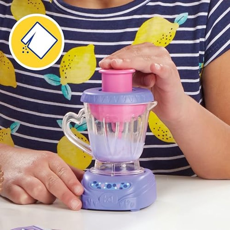 BABY ALIVE BLUEBERRY BLAST DOLL WITH BLENDER SET - BLACK HAIR, INTERACTIVE TOY FOR KIDS 3+
