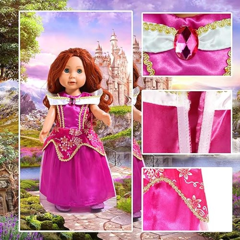 WONDOLL -PIECE PRINCESS COSTUME SET FOR 18-INCH DOLLS - VARIETY OF DRESSES