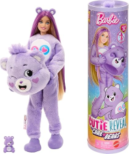 BARBIE CUTIE REVEAL DOLL & CARE BEARS SHARE BEAR COSTUME SET - 10 SURPRISES, COLOR CHANGE, MINI BEAR