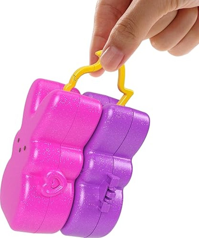 POLLY POCKET X PEEPS MICRO DOLLS SET WITH PLAYSETS & ACCESSORIES, TRAVEL TOY COMPACT