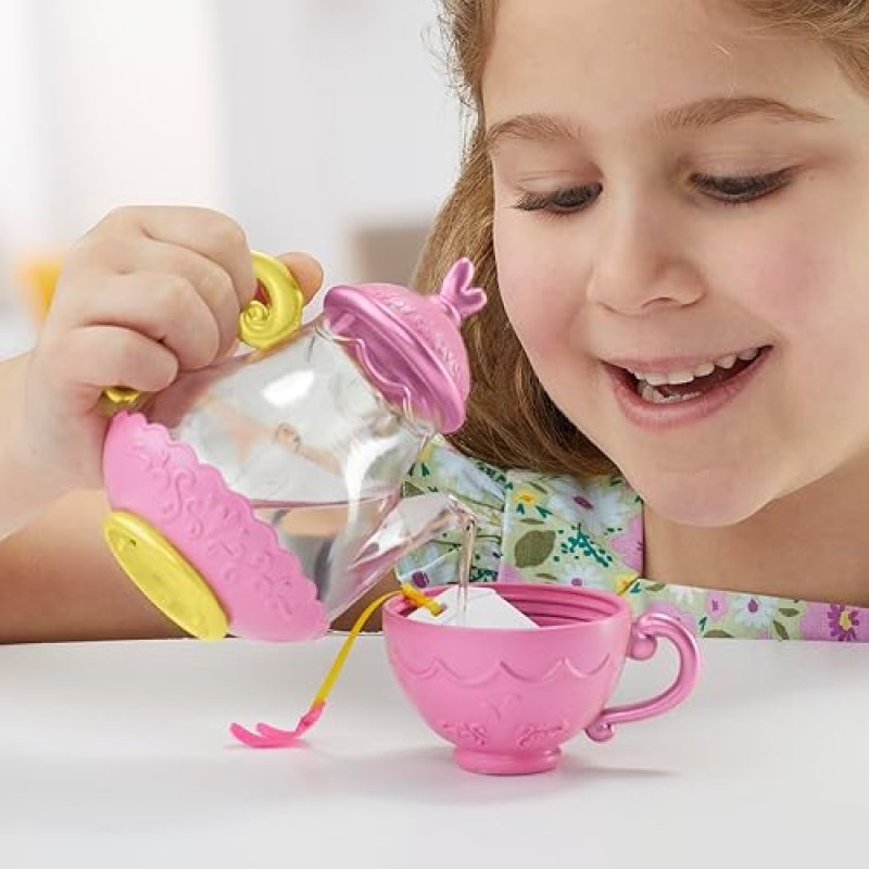 BABY ALIVE BUBBLY TEA PARTY SOPHIA SPARKLE DOLL WITH TEAPOT ACCESSORIES - BROWN HAIR, 11 INCHES - TOYS FOR 3+ YEAR OLDS