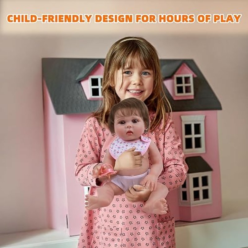BABY DOLL CARE SET - INCLUDES BOTTLES, PACIFIER, DIAPERS, BIBS - IDEAL PRETEND PLAY GIFT FOR KIDS