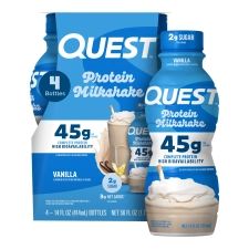 QUEST NUTRITION VANILLA MILKSHAKE READY TO DRINK, 45G HIGH PROTEIN - 4 PACK
