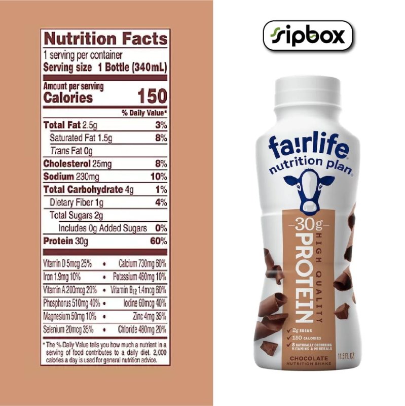 FAIRLIFE NUTRITION PLAN CHOCOLATE PROTEIN SHAKE, 30G, 11.5 FL. OZ (8 PACK)