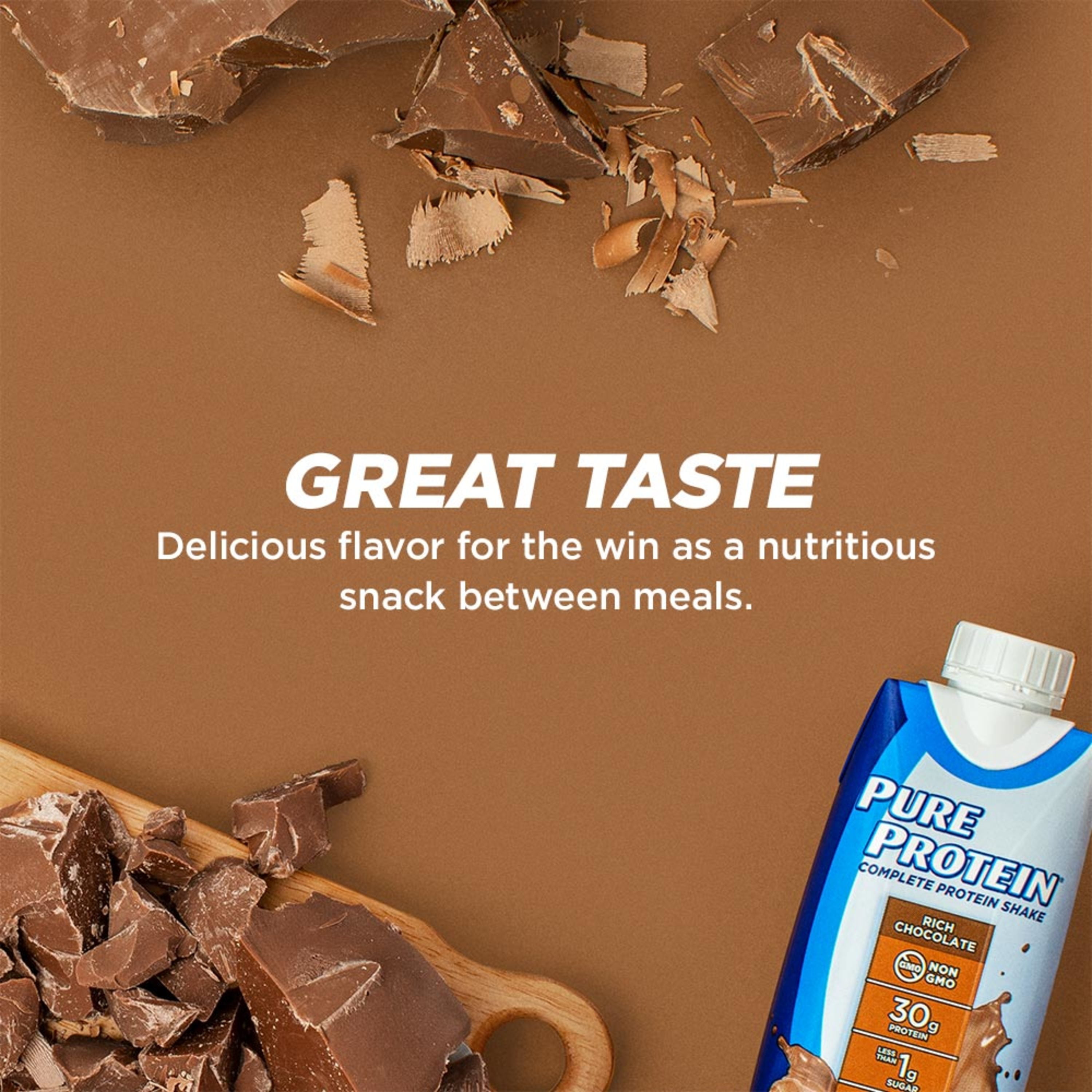 PURE PROTEIN SHAKE - 30G PROTEIN - 11 FL OZ - 12 CT RICH CHOCOLATE