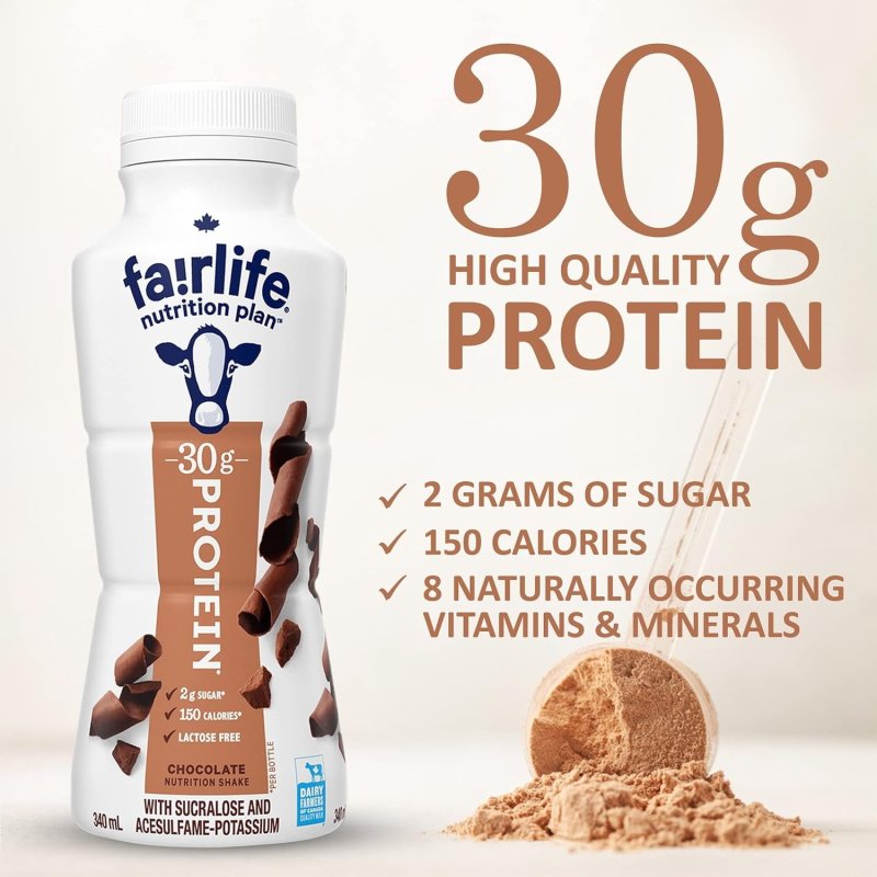 FAIRLIFE CHOCOLATE PROTEIN SHAKES 11.5OZ - PACK OF 6, NUTRITION PLAN