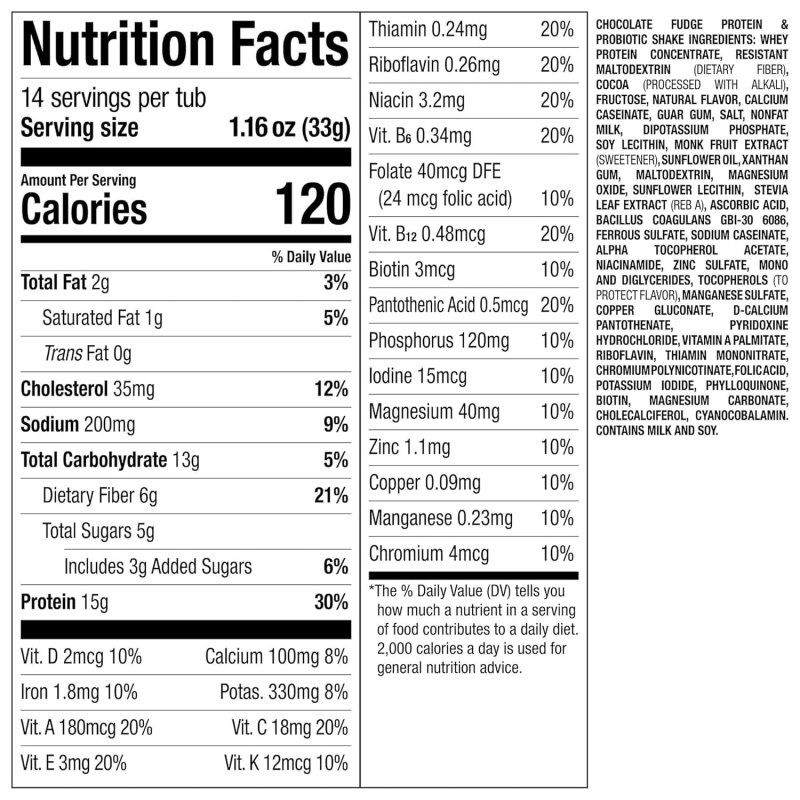 NUTRISYSTEM PROSYNC CHOCOLATE FUDGE MEAL REPLACEMENT SHAKE - 15G PROTEIN NUTRITION DRINK - 16.3 OZ
