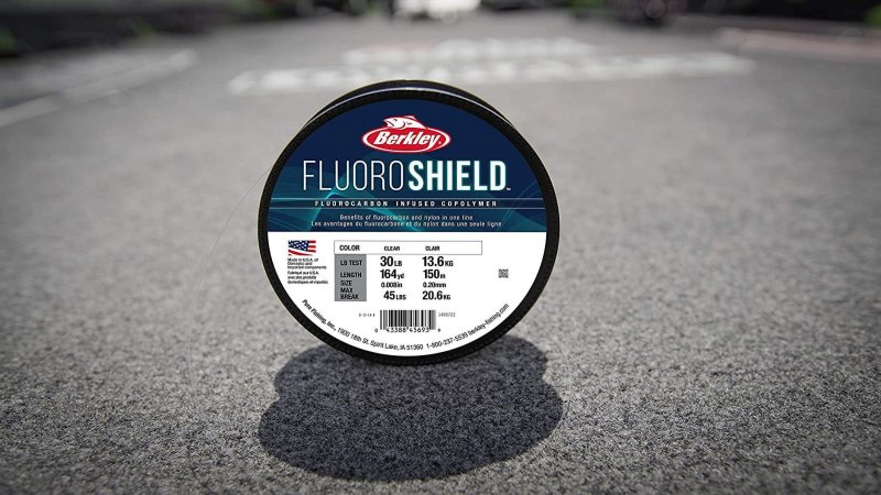 BERKLEY FLUOROSHIELD CLEAR 25LB 11.3KG FISHING LINE - PREMIUM QUALITY