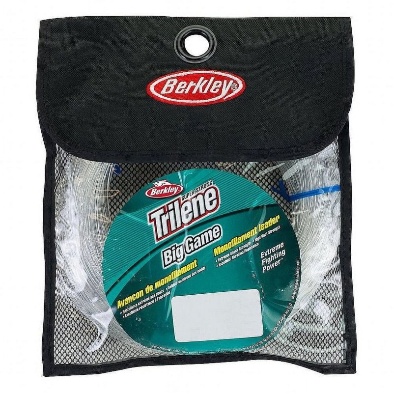 BERKLEY TRILENE BIG GAME MONOFILAMENT LEADERS, CLEAR, 300LB - 136.0KG STRENGTH