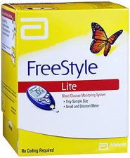 FREESTYLE LITE BLOOD GLUCOSE MONITORING SYSTEM TEST STRIPS & LANCETS, 6-PACK
