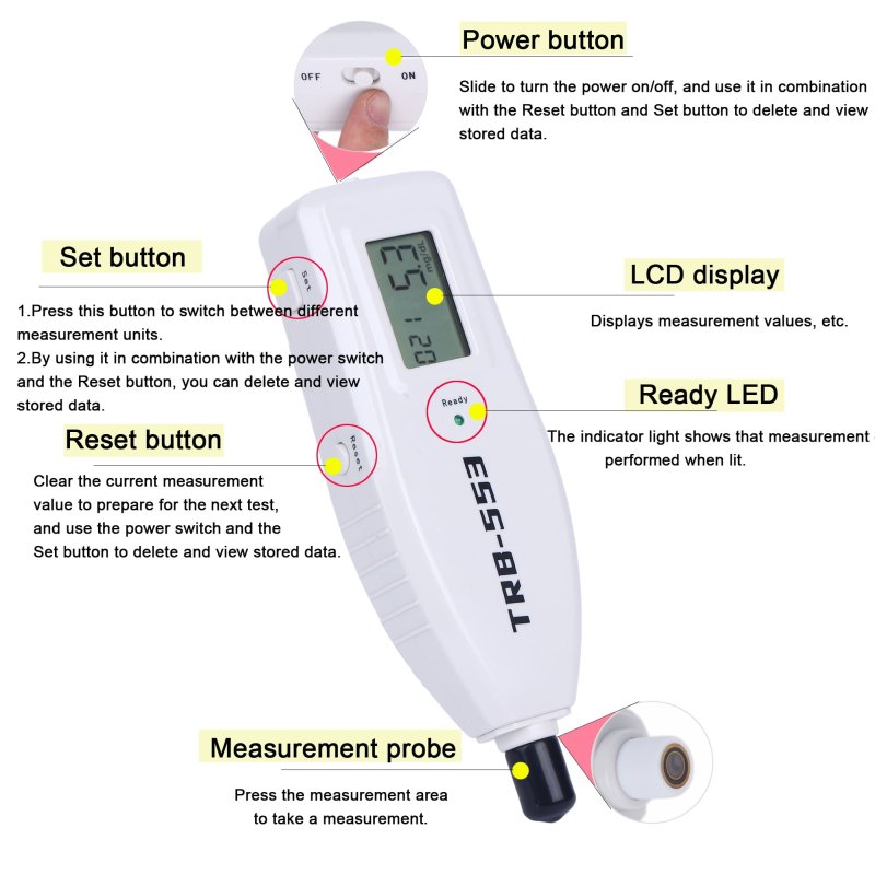 LCD BILIRUBIN METER FOR NEWBORN AND ADULT BILIRUBIN ANALYSIS