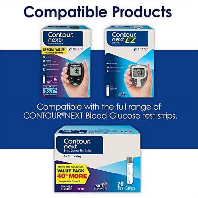 CONTOUR NEXT EZ GLUCOSE MONITOR - BLOOD SUGAR MONITORING SYSTEM