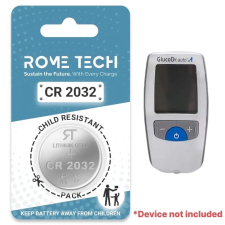 ROME TECH REPLACEMENT BATTERY FOR GLUCODR AUTO A GLUCOSE MONITOR