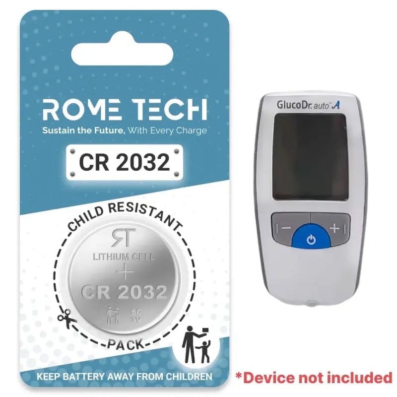 ROME TECH REPLACEMENT BATTERY FOR GLUCODR AUTO A GLUCOSE MONITOR