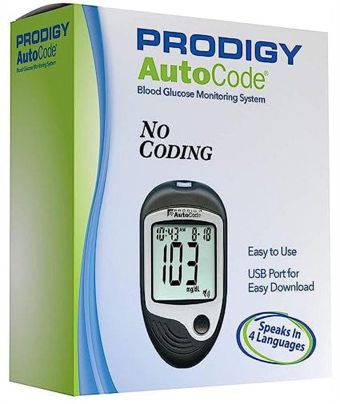 PRODIGY AUTOCODE TALKING GLUCOSE METER, 2-PACK - EASY BLOOD SUGAR MONITORING
