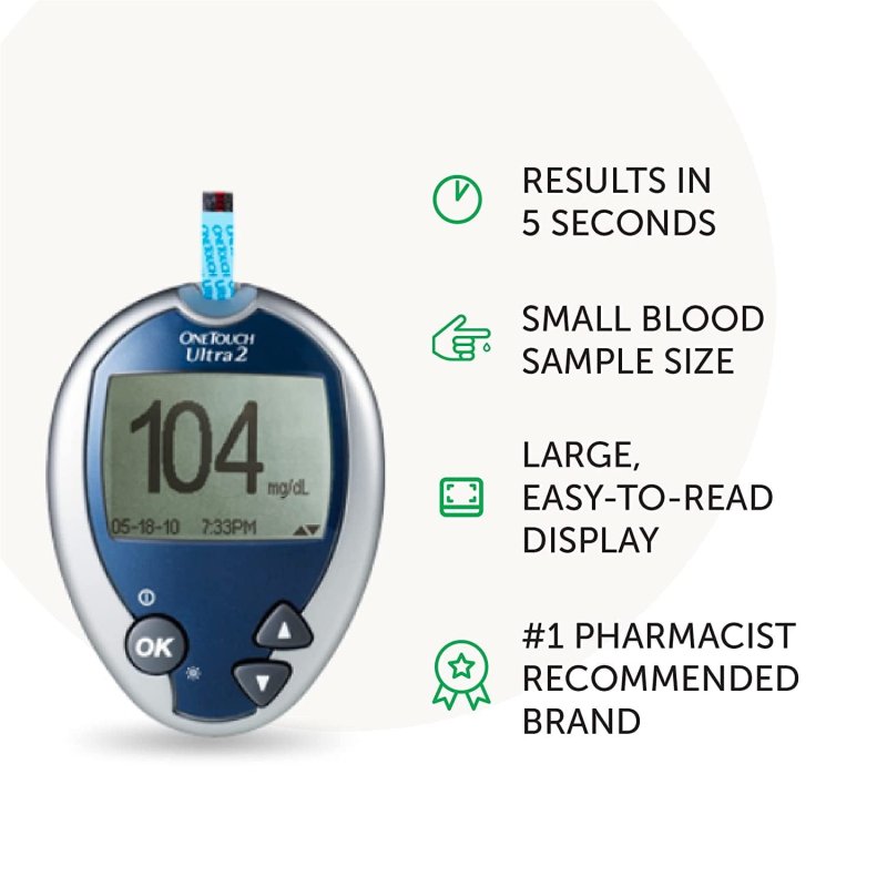 ONE TOUCH ULTRA 2 BLOOD MONITORING SYSTEM - KIT (STRIPS & SUPPLIES NOT INCLUDED)
