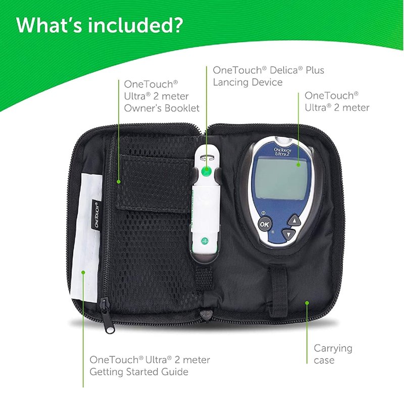ONE TOUCH ULTRA 2 BLOOD MONITORING SYSTEM - KIT (STRIPS & SUPPLIES NOT INCLUDED)
