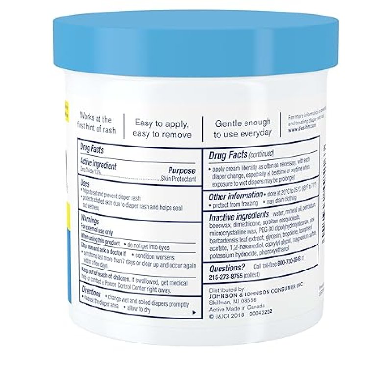 DESITIN DAILY DEFENSE BABY DIAPER RASH CREAM - 13% ZINC OXIDE, HYPOALLERGENIC, 16 OZ