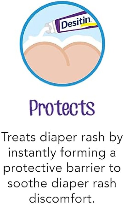 DESITIN MAXIMUM STRENGTH BABY DIAPER RASH CREAM, 40% ZINC OXIDE, HYPOALLERGENIC, 4.8 OZ
