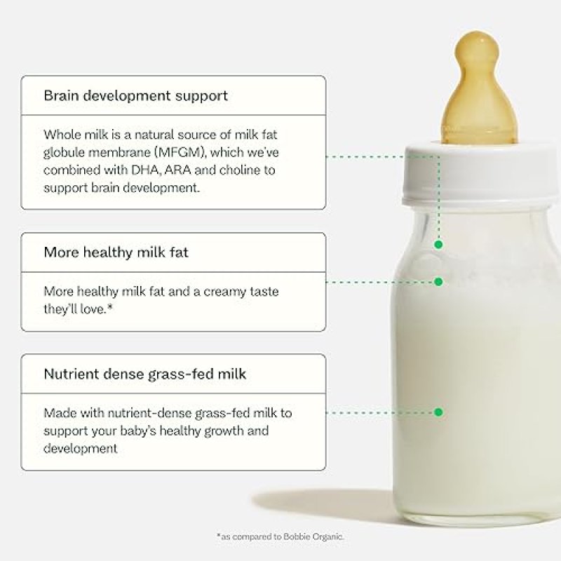BOBBIE GRASS FED WHOLE MILK INFANT FORMULA FOR NEWBORN TO 12 MONTHS, 14.1 OZ