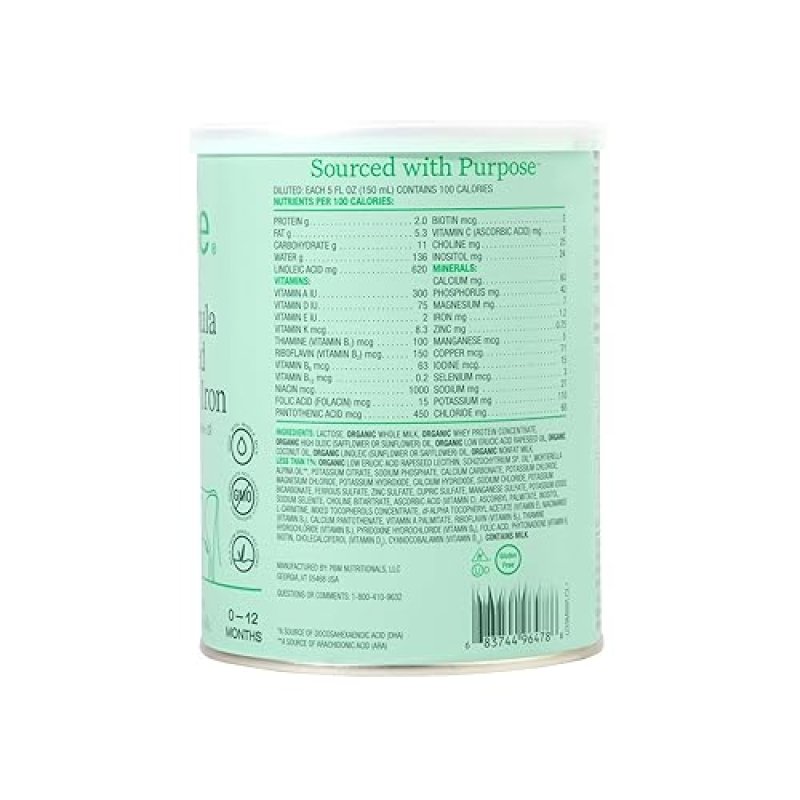 BOBBIE GRASS FED WHOLE MILK INFANT FORMULA FOR NEWBORN TO 12 MONTHS, 14.1 OZ