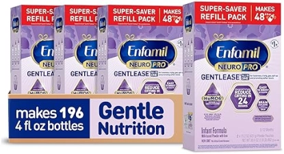 ENFAMIL NEUROPRO GENTLEASE BABY FORMULA, 35.2 OZ (PACK OF 4) - BRAIN BUILDING DHA, PREBIOTICS FOR SOFTER STOOLS