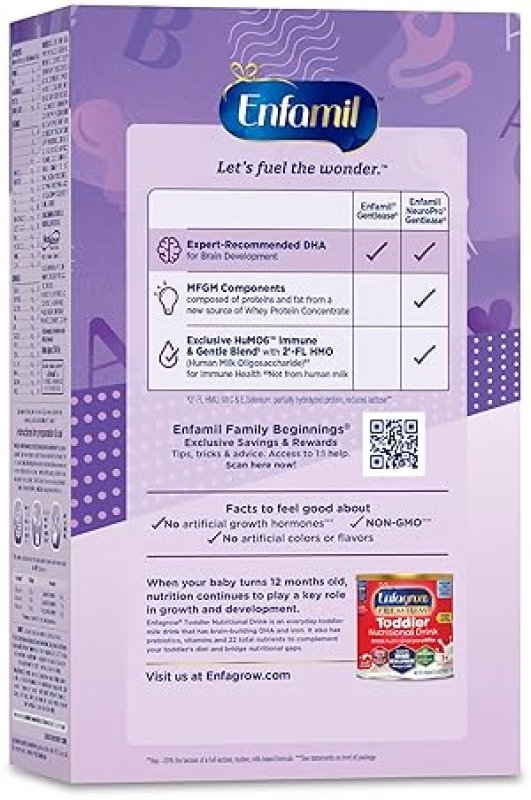 ENFAMIL NEUROPRO GENTLEASE BABY FORMULA, 35.2 OZ (PACK OF 4) - BRAIN BUILDING DHA, PREBIOTICS FOR SOFTER STOOLS