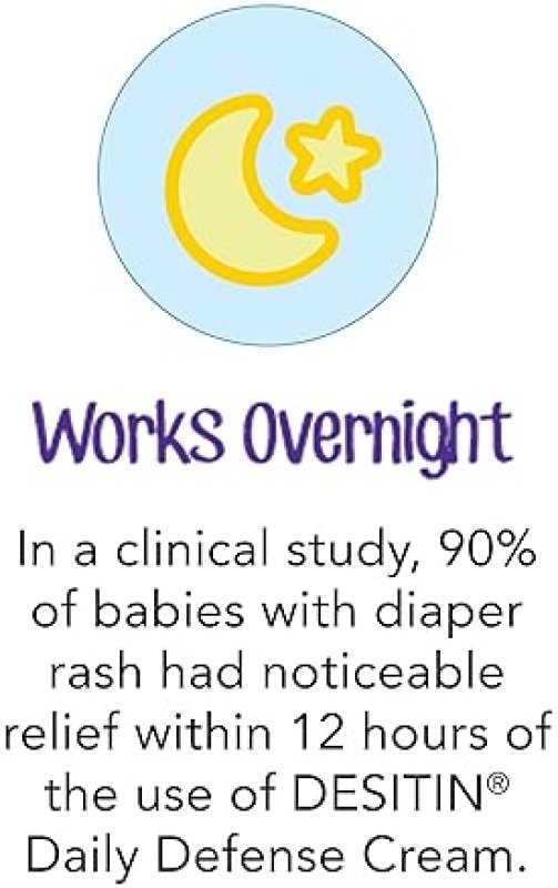 DESITIN DAILY DEFENSE BABY DIAPER RASH CREAM WITH 13% ZINC OXIDE - 2 OZ, HYPOALLERGENIC & TRAVEL-FRIENDLY