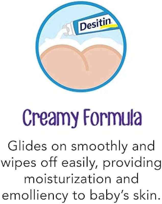DESITIN DAILY DEFENSE BABY DIAPER RASH CREAM WITH 13% ZINC OXIDE - 2 OZ, HYPOALLERGENIC & TRAVEL-FRIENDLY