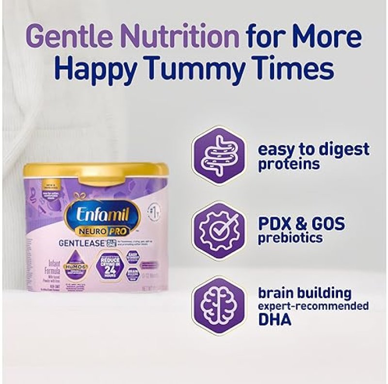 ENFAMIL NEUROPRO GENTLEASE BABY FORMULA 19.5 OZ WITH DHA & PREBIOTICS