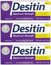 DESITIN MAXIMUM STRENGTH DIAPER RASH PASTE 3-PACK (4 OZ)