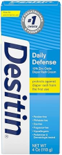 DESITIN DAILY DEFENSE BABY DIAPER RASH CREAM 6-PACK, 13% ZINC OXIDE, TREAT, RELIEVE & PREVENT RASH, HYPOALLERGENIC, 4 OZ