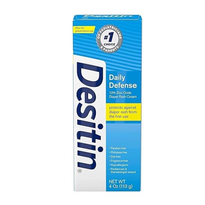 DESITIN DAILY DEFENSE DIAPER RASH CREAM BUNDLE PACK WITH ZINC OXIDE - 4 OZ & 2 OZ