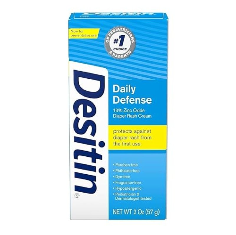 DESITIN DAILY DEFENSE DIAPER RASH CREAM BUNDLE PACK WITH ZINC OXIDE - 4 OZ & 2 OZ