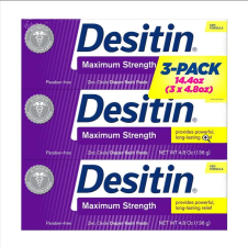 DESITINN MAXIMUM STRENGTH BABY DIAPER RASH CREAM 4.8 OZ (PACK OF 3)