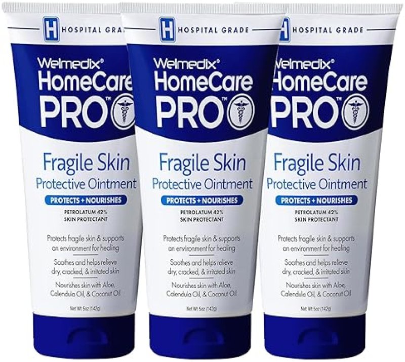 FRAGILE SKIN CALENDULA SKIN PROTECTANT OINTMENT | HOSPITAL GRADE HEALING BARRIER CREAM FOR ECZEMA, PSORIASIS, DERMATITIS (3 PACK)