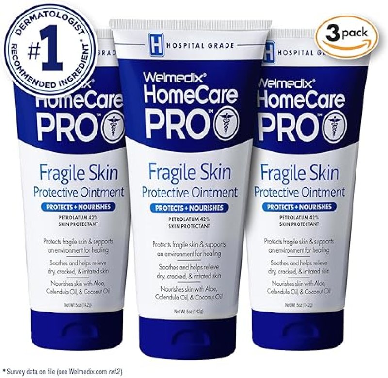 FRAGILE SKIN CALENDULA SKIN PROTECTANT OINTMENT | HOSPITAL GRADE HEALING BARRIER CREAM FOR ECZEMA, PSORIASIS, DERMATITIS (3 PACK)