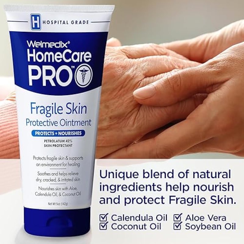 FRAGILE SKIN CALENDULA SKIN PROTECTANT OINTMENT | HOSPITAL GRADE HEALING BARRIER CREAM FOR ECZEMA, PSORIASIS, DERMATITIS (3 PACK)