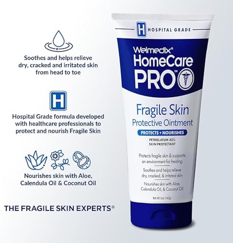 FRAGILE SKIN CALENDULA SKIN PROTECTANT OINTMENT | HOSPITAL GRADE HEALING BARRIER CREAM FOR ECZEMA, PSORIASIS, DERMATITIS (3 PACK)