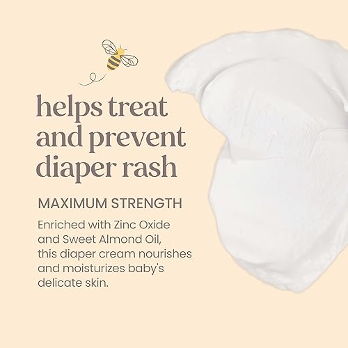 BURTS BEES BABY DIAPER RASH OINTMENT CREAM - 40% ZINC OXIDE, 100% NATURAL, PEDIATRICIAN TESTED - 3 OZ X 2 PACK