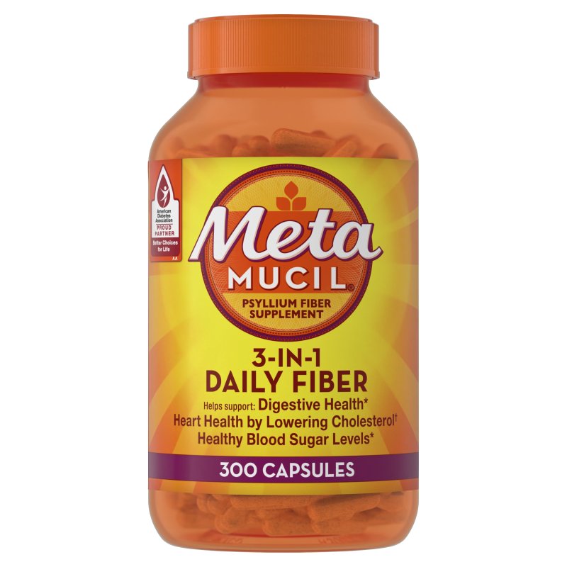 METAMUCIL PSYLLIUM FIBER CAPSULES, 300 COUNT FOR ADULT DIGESTIVE HEALTH