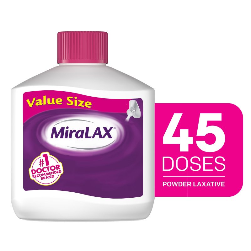 MIRALAX POLYETHYLENE GLYCOL 3350 POWDER LAXATIVE - 26.9 OZ, 45 DOSES