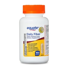 EQUATE PSYLLIUM HUSK FIBER SUPPLEMENT, 160 CAPSULES - 100% DAILY DIETARY FIBER