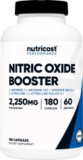 NUTRICOST NITRIC OXIDE BOOSTER 750MG CAPSULES - 180 COUNT SUPPLEMENT